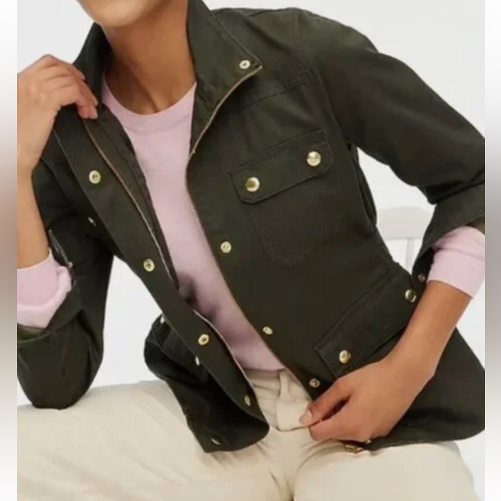 J. Crew Olive Utility Jacket - Picture 2 of 11